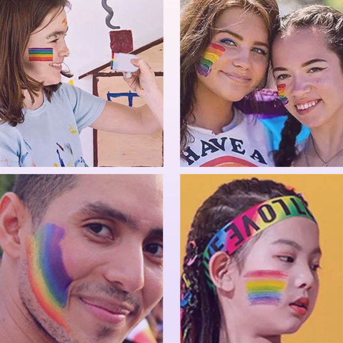 중국구매대행 추천 무지개 페이스 페인팅